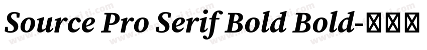 Source Pro Serif Bold Bold字体转换